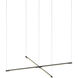 Z-Bar LED 35.9 inch Matte Black Pendant Ceiling Light, Cross